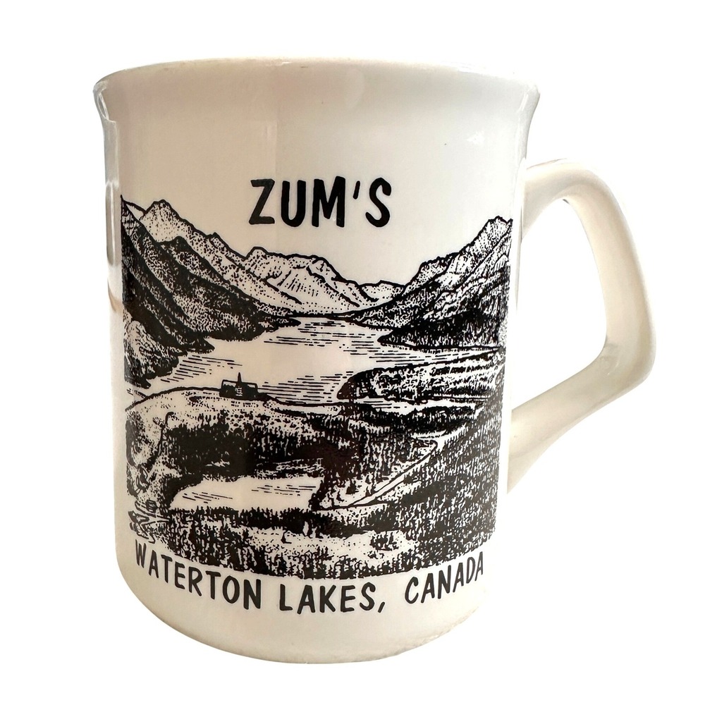 VTG Zum's Waterton Lakes Canada Coffee Mug Aalco Ceramic Souvenir National Park
